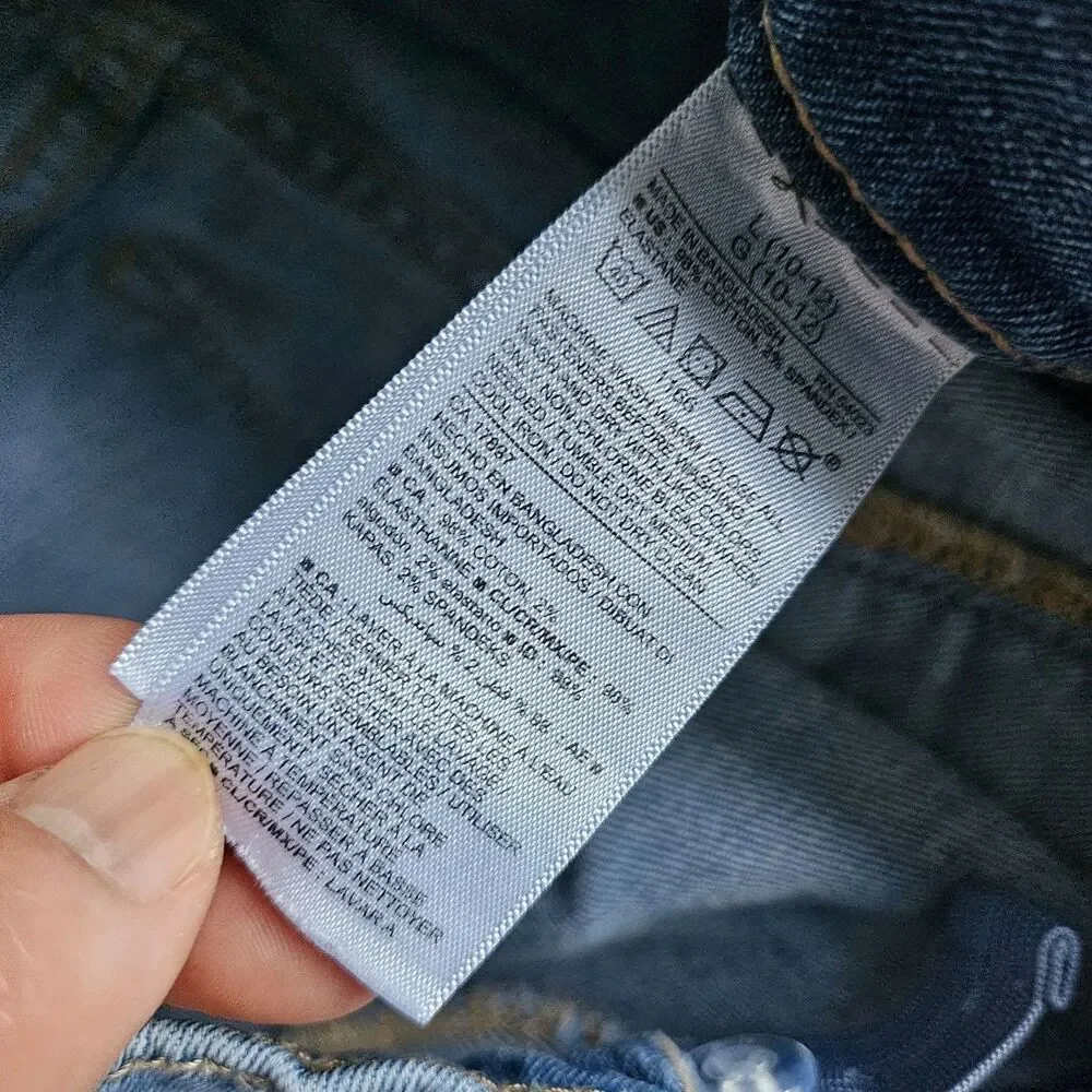 Old Navy Skinny Jeans Bundle Set 2 Pack Medium Dark Wash Kids L 10-12 - Picture 6 of 7